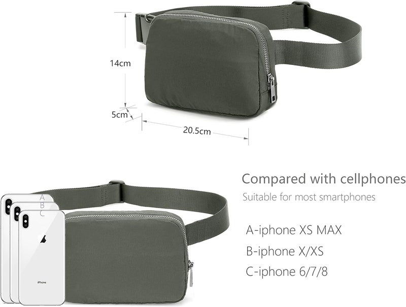 MEISEE Fanny Belt Bag Waist Pack Crossbody Bags Bum Bag for Running Hiking Travel Workout Adjustable Strap for Women-dark grey - Image 4